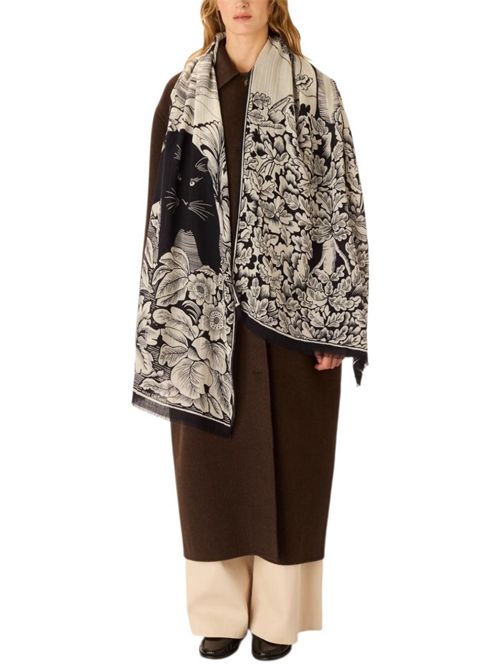 sciarpa donna 55 x 190 panthere bianco Inoui Editions | SCARF 55 PANTHEREWHITE